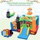 preview thumbnail 6 of 4, Train Themed Kids Bouncer with Slide and Basketball Hoop with 950W Air Blower - 15.5ft x 12ft x 8ft
