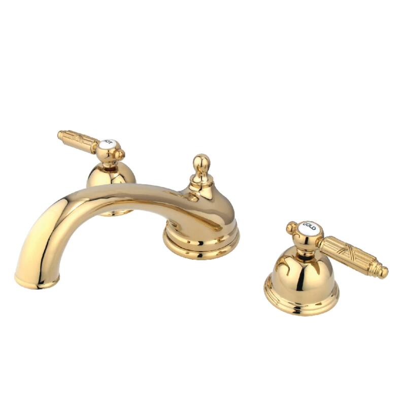 Kingston Brass Vintage Widespread Deck Mounted Roman Tub Filler with