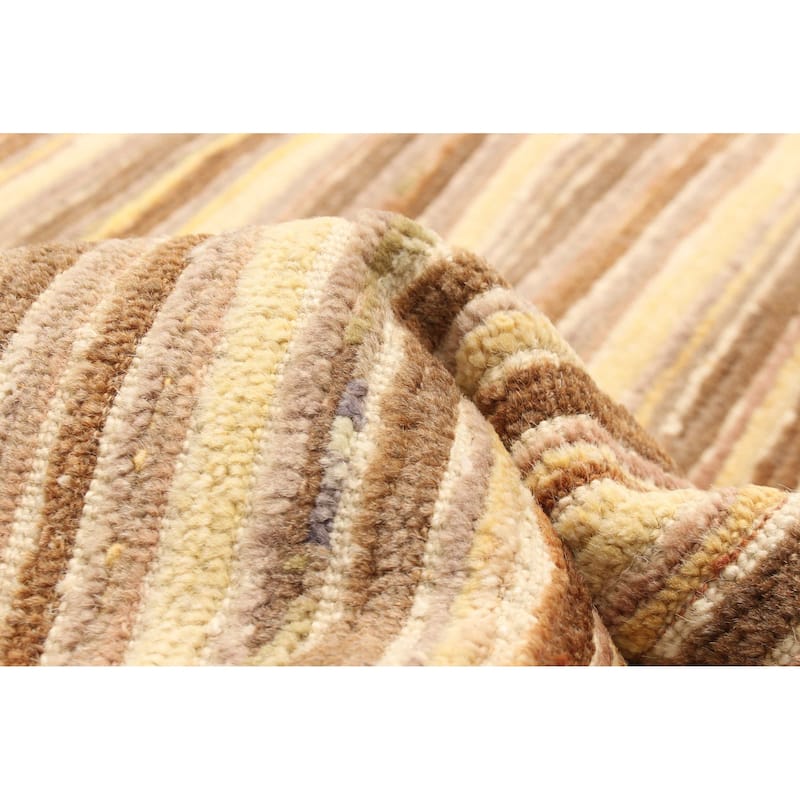 ECARPETGALLERY Hand-knotted Peshawar Ziegler Khaki Wool Rug - 4'1 x 6'0