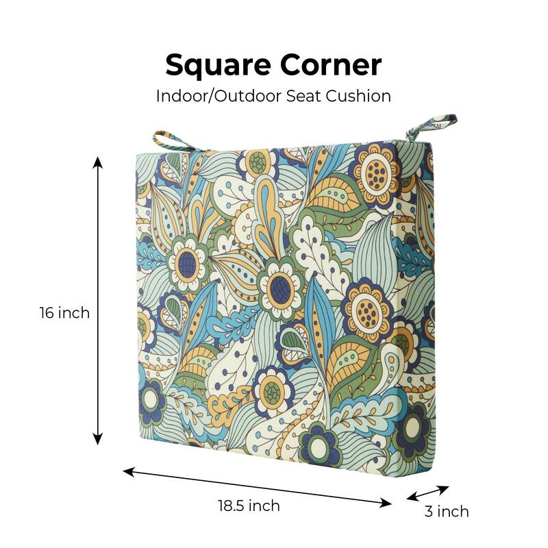 Set of 4 Solid Soft Outdoor Patio Deep Seat Cushion