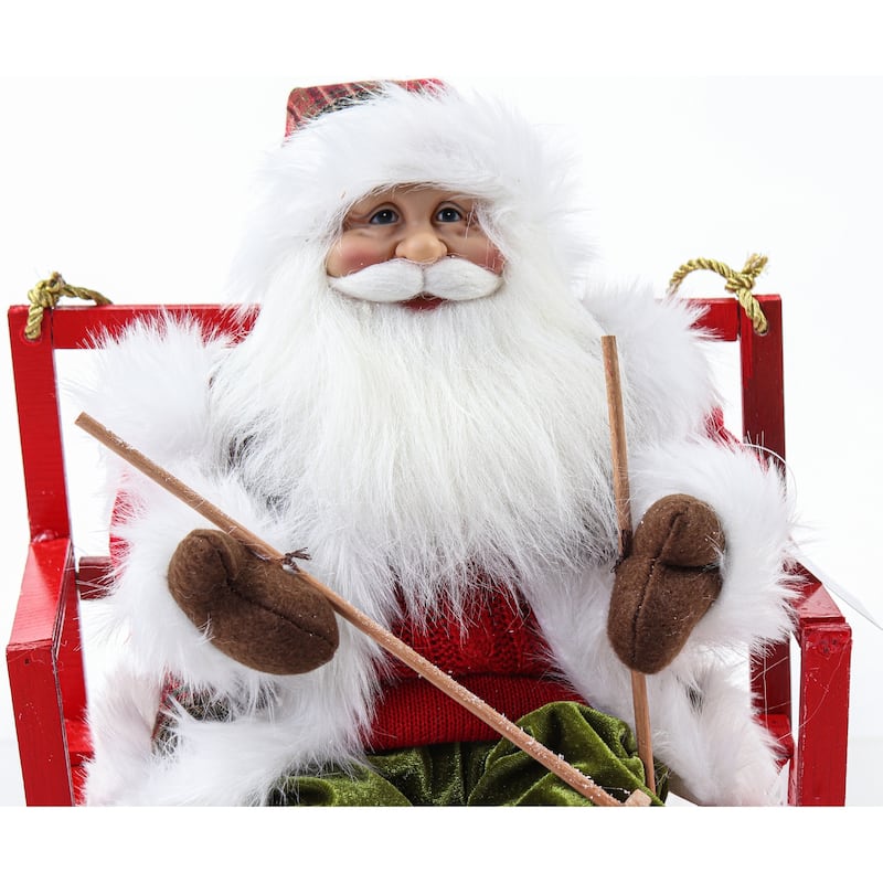 Christmas 1.5 ft. Santa on Ski Lift