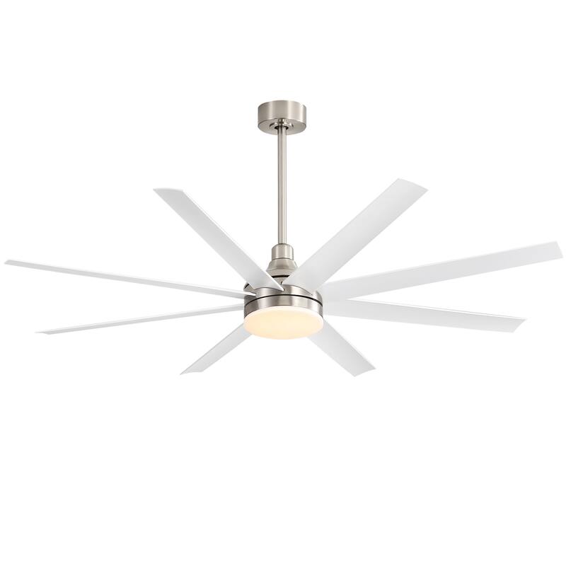 65/72/84 Inches Large LED Ceiling Fan with Light Remote(8-Blade)