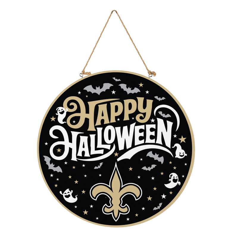 New Orleans Saints 18" x 18" Halloween Door Décor Wall Sign