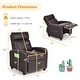 preview thumbnail 25 of 32, Gymax Kids Recliner Chair Adjustable Leather Sofa Armchair w/ Footrest Brown