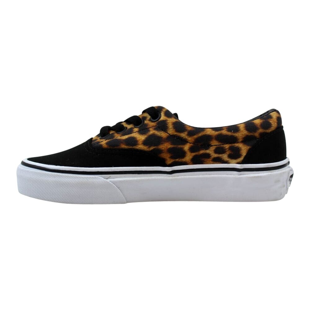 vans era leopard black