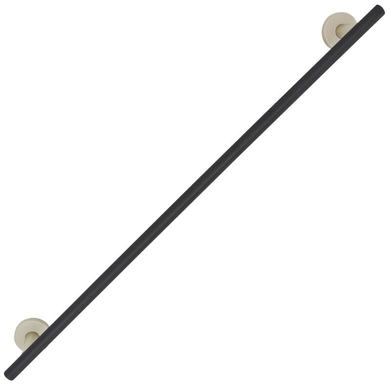 Alno A9420-24-TOWEL-KNURLED Vita Bella Modern 24" Center to Center - Matte Nickel / Matte Black