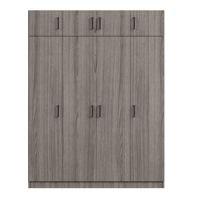 Wardrobe with Multiple Storage Space and Top Cabinet by Harper&Bright Designs
