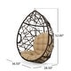 preview thumbnail 5 of 16, Cayuse Wicker Tear Drop Hanging Chair by Christopher Knight Home