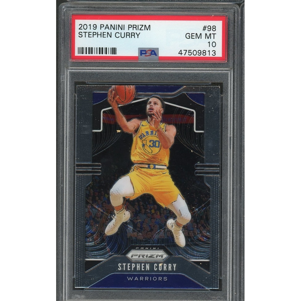 Stephen Curry 2019 Panini Prizm Basketball Card #98 Graded PSA 10 GEM MINT - 8'6" x 11'6"