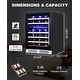 preview thumbnail 3 of 11, Luchar Wine Fridge 24 Inch, 46 Bottles Wine Fridge Cooler with Temperature Memory & Touchscreen Design