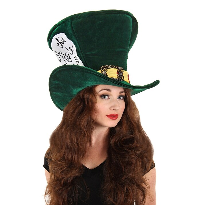 Shop Alice In Wonderland Madhatter Hat Adult Costume Accessory One Size Green Overstock 13673759