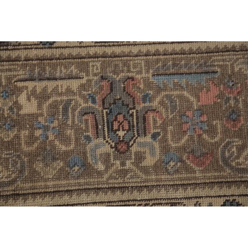 Floral Pink Tabriz Persian Area Rug Hand-Knotted Wool Carpet - 7'11"x 11'0"