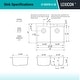 preview thumbnail 4 of 6, 33 Inch Lexicon Platinum Quartz Composite Drop-in Undermount Double Bowl Galaxy Black Kitchen Sink LP-800TM-K-SO