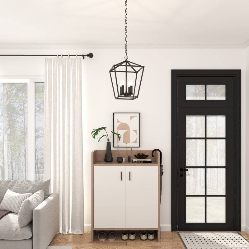 Acroma 4-light Modern Farmhouse Lantern Kitchen Island Pendant