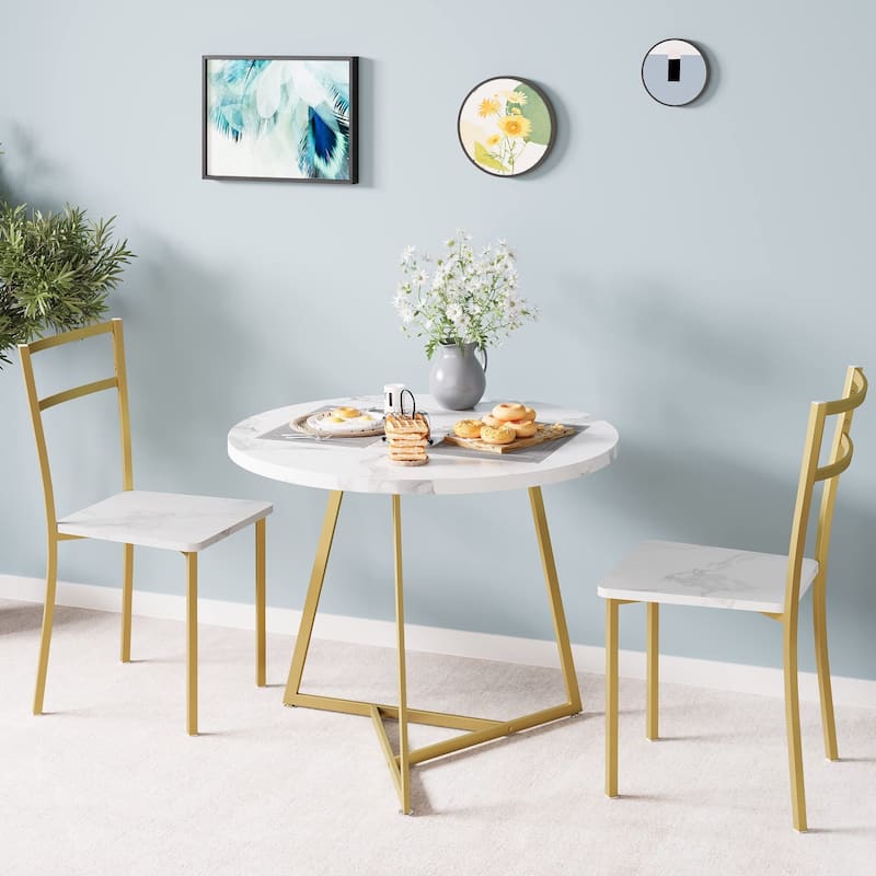 Dining Table Set of 2 - White