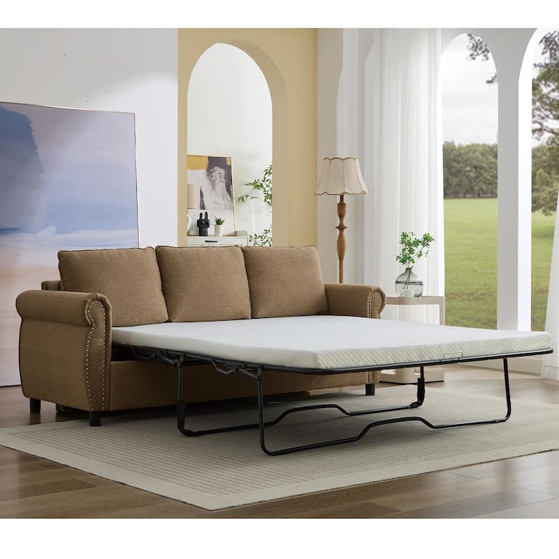 81.5" 2-in-1 Queen Convertible Sleeper Sofa Bed