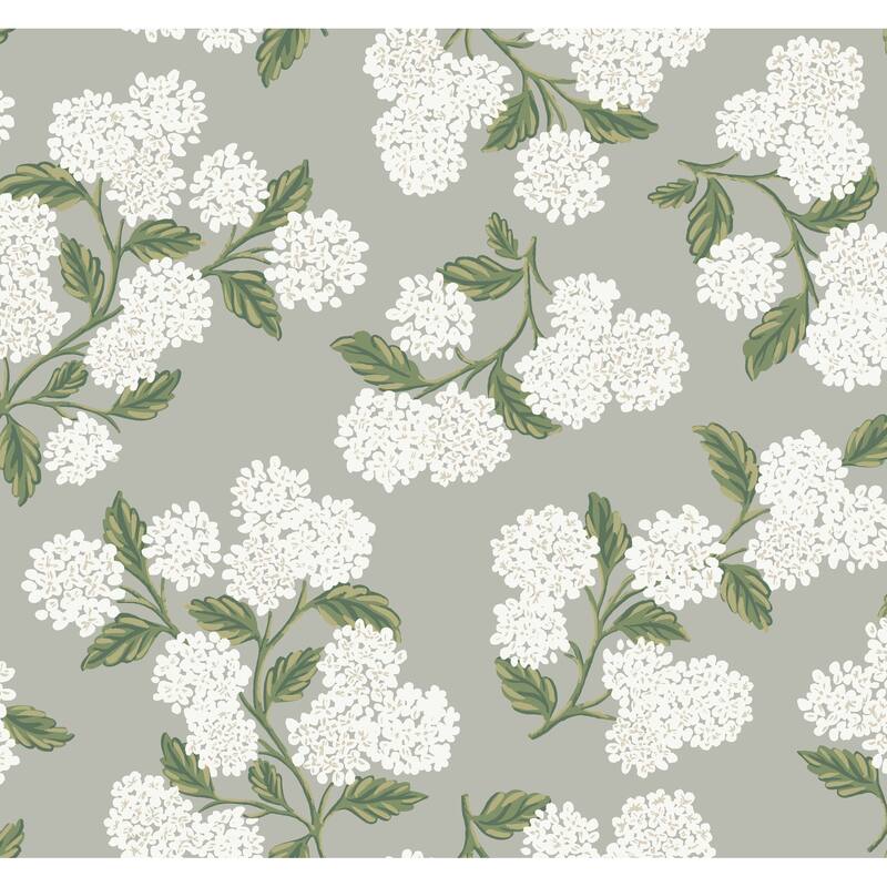 Rifle Paper Co.Hydrangea Grey Wallpaper