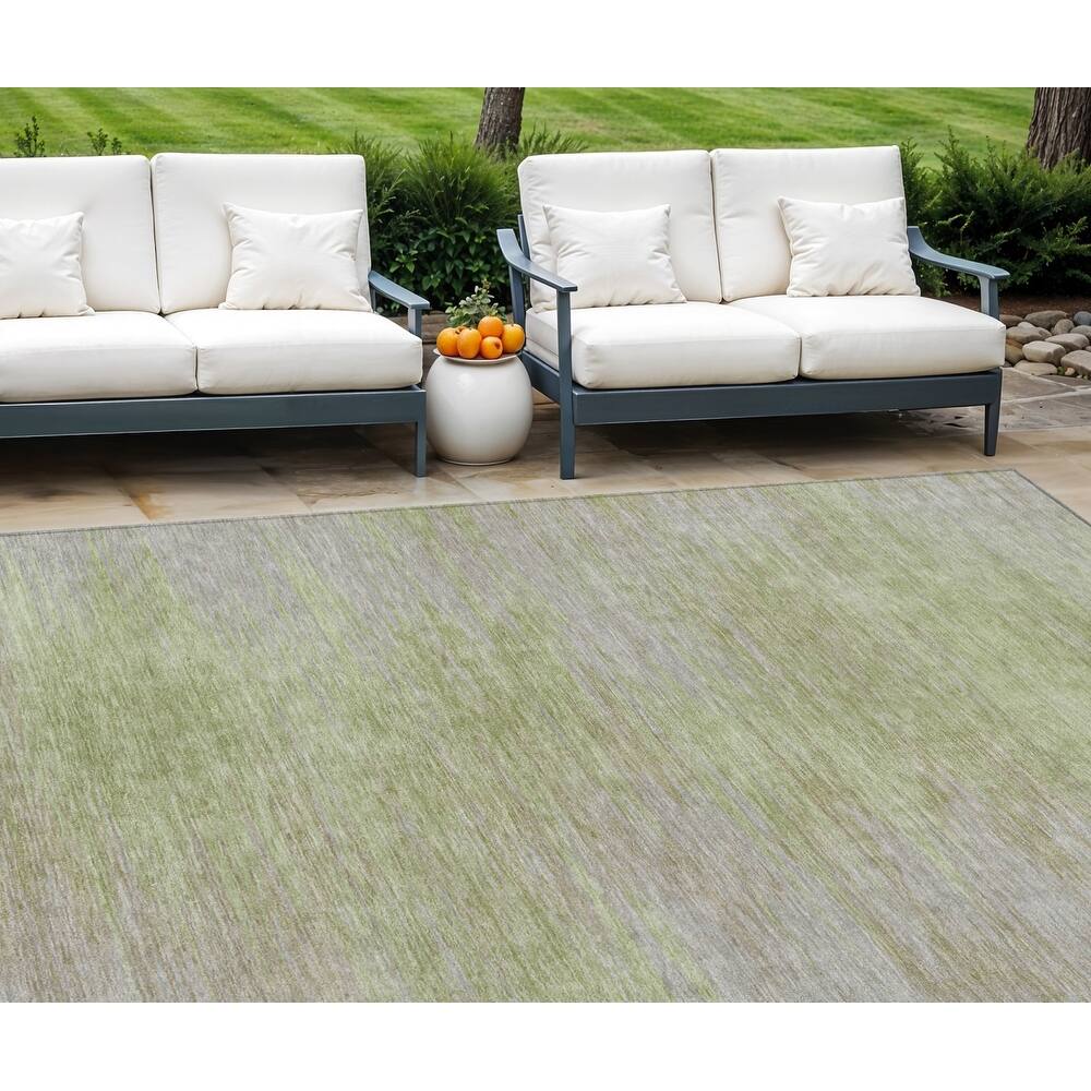 HomeRoots Abstract Transitional Rectangle Outdoor Rug