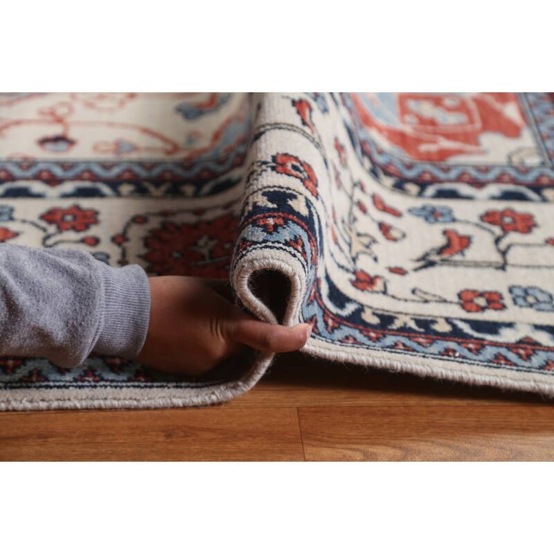 Floral Kashan Mohtasham Turkish Oriental Area Rug Wool Hand-knotted - 9'9" x 13'0"