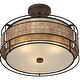 preview thumbnail 3 of 2, Laguna 3-Light Semi-Flush Mount in Renaissance Copper