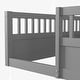 preview thumbnail 13 of 23, Solid Full Wooden Floor Bed Frame with Safety Fence for Kids, Low to Ground Design for Bedroom and Playroom Use, Natural