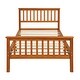 preview thumbnail 5 of 9, Twin Wood Platform Bed with Headboard and Footboard: Pine Construction for Stability and Easy Maintenance