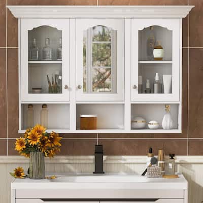 Versatile Wall Mounted Bathroom Cabinet with Multiple Storage Options