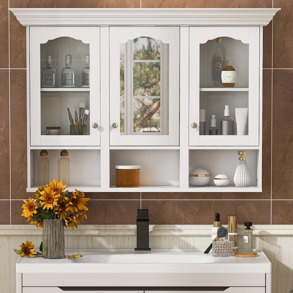 Versatile Wall Mounted Bathroom Cabinet with Multiple Storage Options