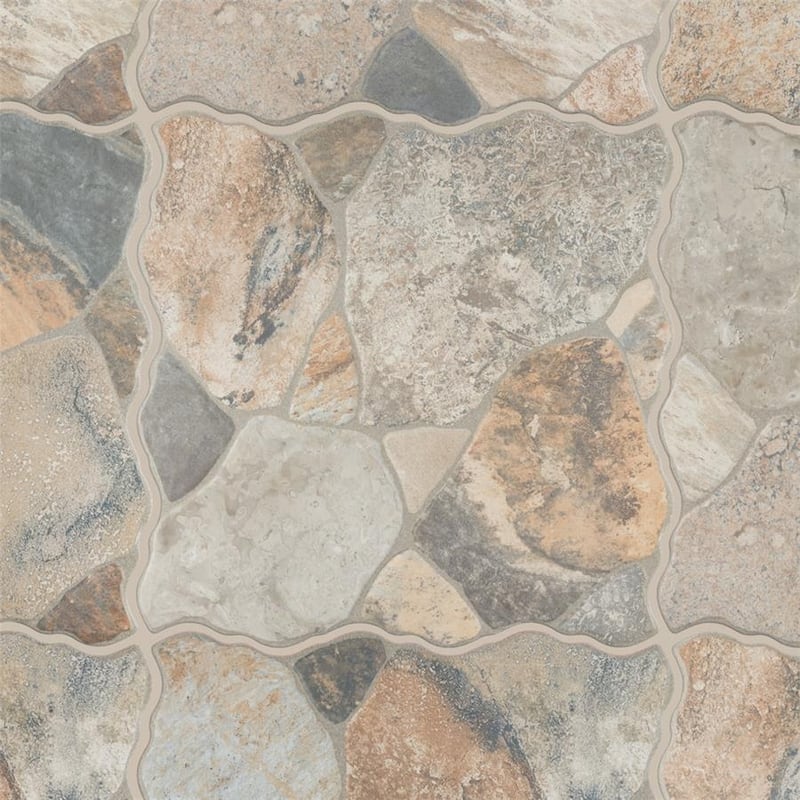 Merola Tile Canet Beige 17" x 17" Porcelain Floor and Wall Tile