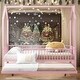preview thumbnail 1 of 13, Pink House-Shaped Full Size Platform Bed with Fence and Twin Size Trundle