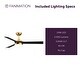 preview thumbnail 10 of 14, Fanimation Barlow 52 inch Indoor/Outdoor Ceiling Fan with LED CCT Select Light Kit and Remote - Brushed Satin Brass