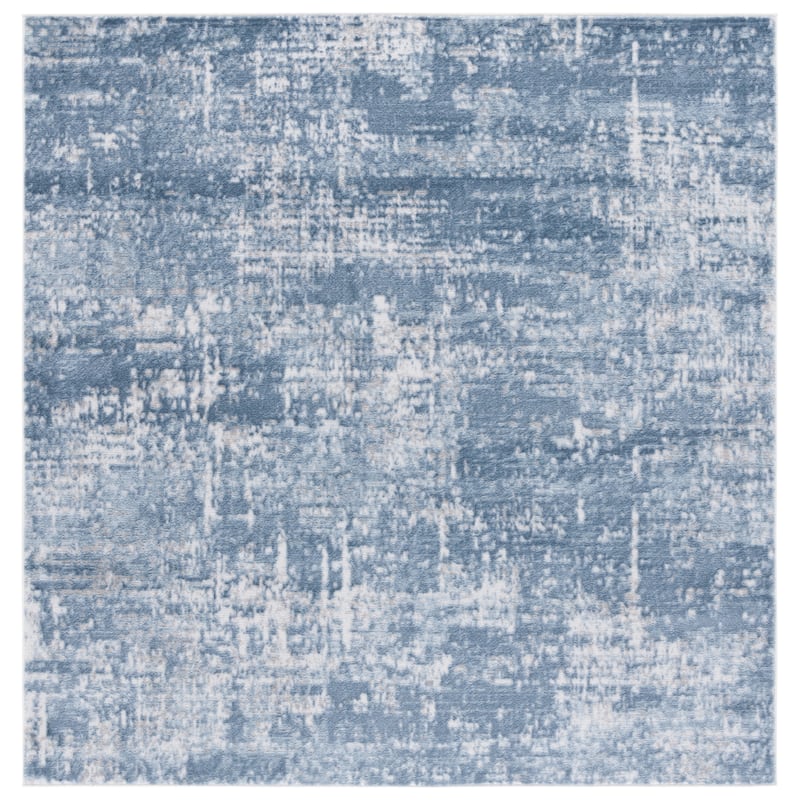 SAFAVIEH Amelia Lorella Abstract Rug - 8' Square - Ivory/Steel Blue