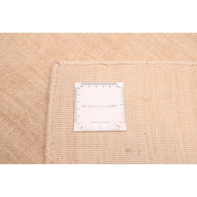 ECARPETGALLERY Hand Loomed Kashkuli Gabbeh Ivory Wool Rug - 7'11 x 11'3