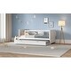 preview thumbnail 4 of 28, Low Profile Twin Size Kids Platform Bed with Guardrail, Multifunctional Wood Bed Frame with Trundle Bed