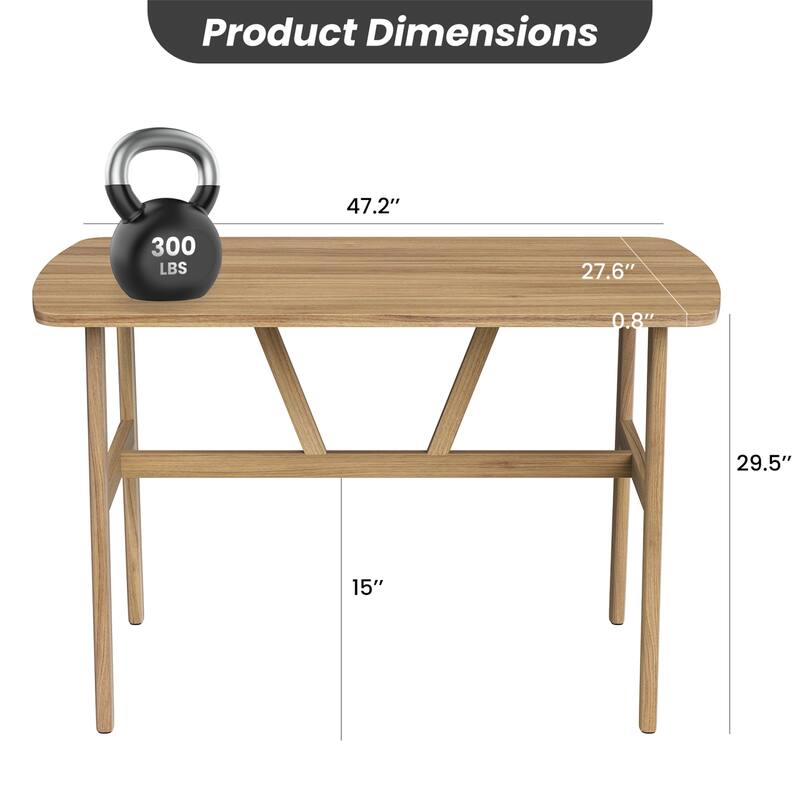 47.2 Inch Modern Wood Dining Table for 4-6 People