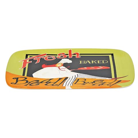 International Gourmet Chefs Fresh Baked Bread Serving Tray - Red