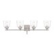 preview thumbnail 2 of 0, Minka Lavery 4004 Antonia 4 Light 35" Wide Vanity Light with Clear