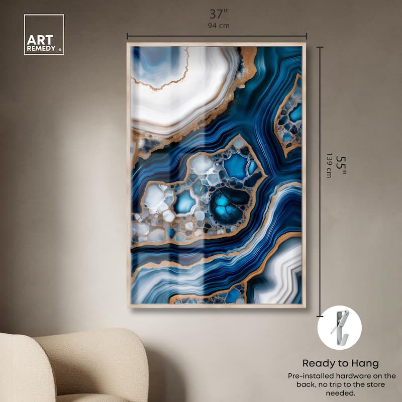 Azure Alveoli I Shadowbox by Art Remedy