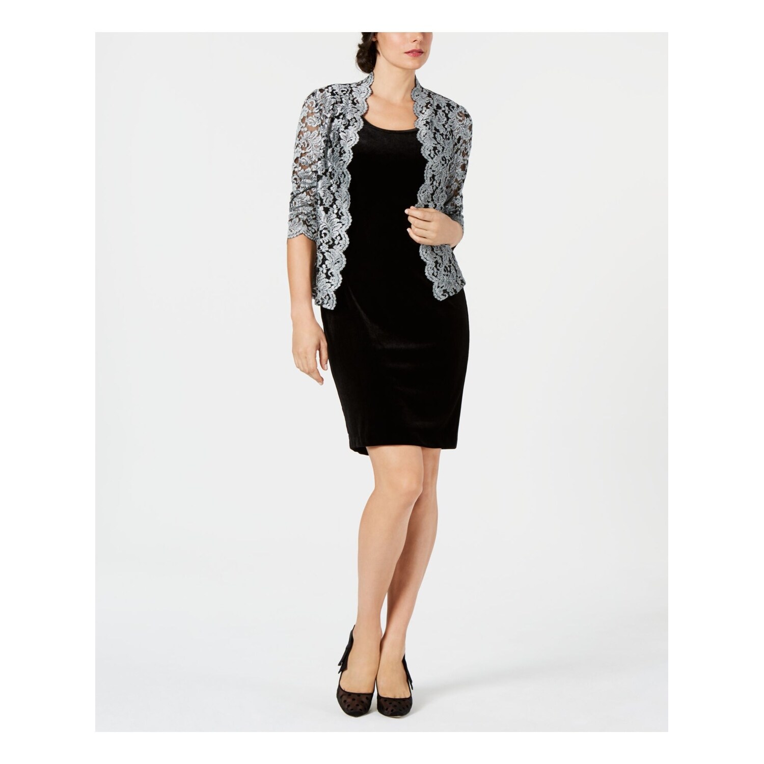 silver evening jacket womens