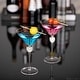 preview thumbnail 22 of 23, Premium Clear Stem Crystal Martini Glasses with Rim and Diamond-like Rhinestones, Elegant 10oz Glassware Set for Cosmopolitan