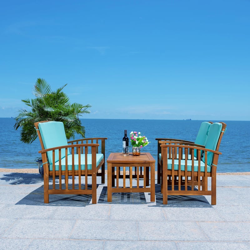 SAFAVIEH Outdoor Rocklin 4-piece Conversation Patio Set
