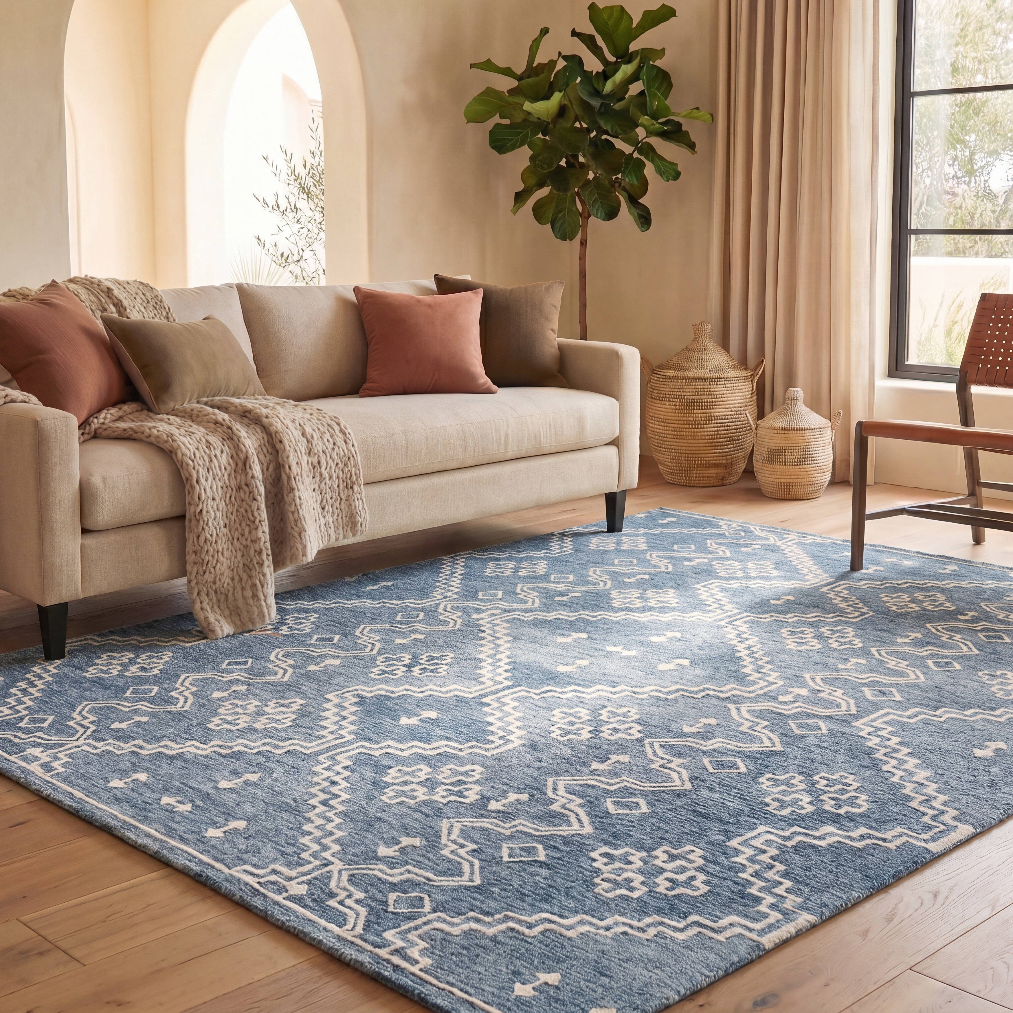 SAFAVIEH Handmade Abstract Ruveyda Modern Wool Rug