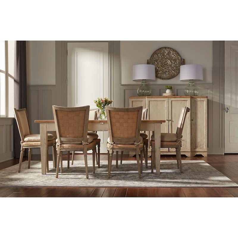 Furniture Classics Morton Reclaimed Pine Upholstered Dining Chair, Driftwood