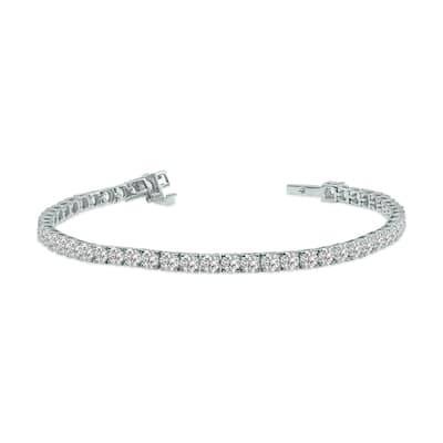 Marquee 7 Carat TW Lab Grown Diamond Tennis Bracelet in 14K White Gold