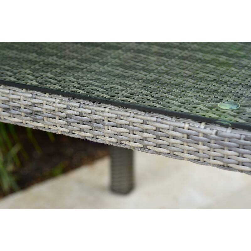 Amazonia Rouge Outdoor 9pc Patio Dining Set - With Cushions