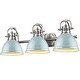 preview thumbnail 1 of 2, Golden Lighting Pewter Seafoam Duncan Bath Vanity Light