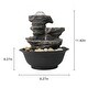 preview thumbnail 5 of 10, 4-Tier Cascading Resin-Rock Falls Tabletop Water Fountain w/LED Lights