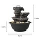 preview thumbnail 4 of 10, 4-Tier Tabletop Water Fountain with Illuminated Crystal Ball Accent