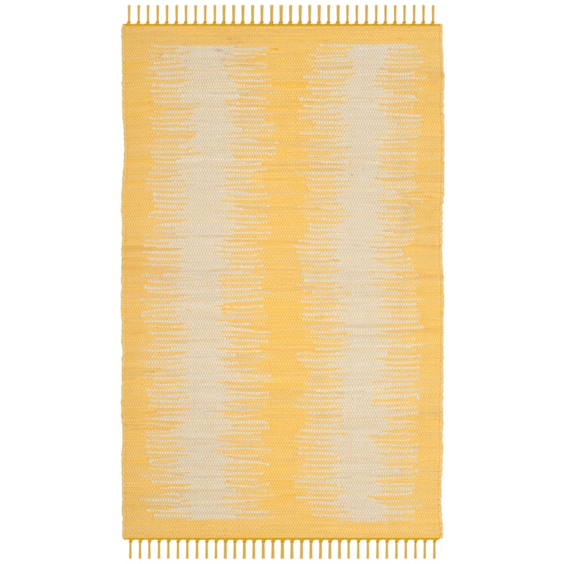 SAFAVIEH Handmade Flatweave Montauk Darcy Casual Cotton Rug - 2'6" x 4' - Gold
