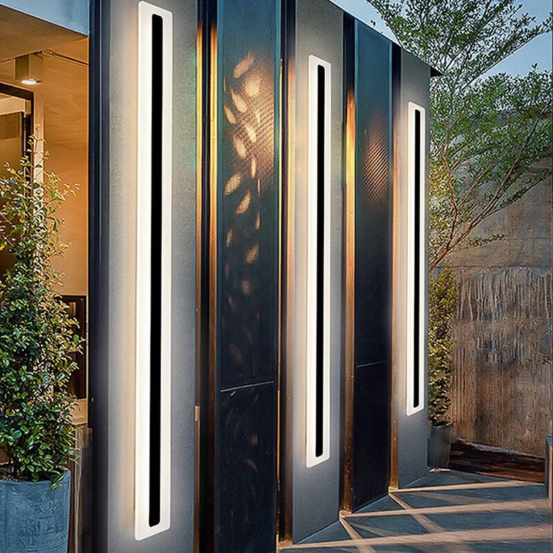 Outdoor Linear Integrated LED Hardwired Wall Sconce Light Fixture